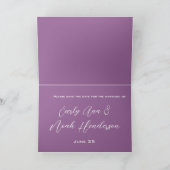 Faire-part Enregistrer la date Calla Lily violette Lavande (Intérieur)
