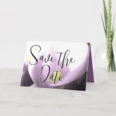 Faire-part Enregistrer la date Calla Lily violette Lavande (Devant)