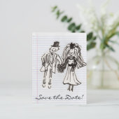 FAIRE-PART "ENREGISTRER LA DATE" CARTE POSTALE (Debout devant)