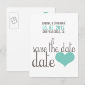 Faire-part ENREGISTRER LA DATE Carte postale (Devant / Derrière)