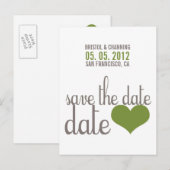 Faire-part ENREGISTRER LA DATE Carte postale (Devant / Derrière)