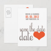 Faire-part ENREGISTRER LA DATE Carte postale (Devant / Derrière)