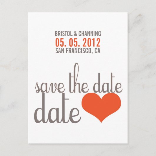 Faire-part ENREGISTRER LA DATE Carte postale (Devant)