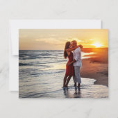 Faire-part Enregistrer la date de la photo de plage nautique (Dos)