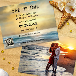 Faire-part Enregistrer la date de la photo de plage nautique