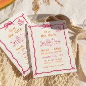 Faire-Part Enregistrer la Date Disco Bordure Vague