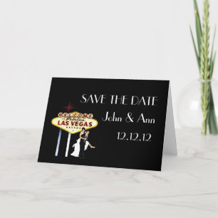 Faire-part ENREGISTRER LA DATE LAS VEGAS Card