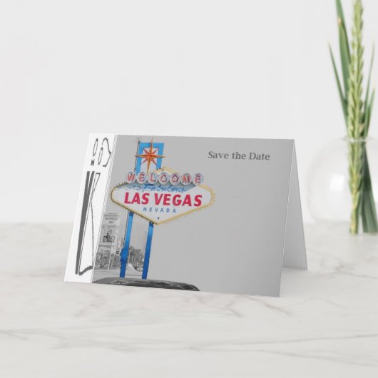 Faire-part Enregistrer la date Las Vegas Mariage Card (Devant)