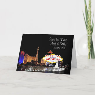 Faire-part Enregistrer la date Las Vegas Mariage Card