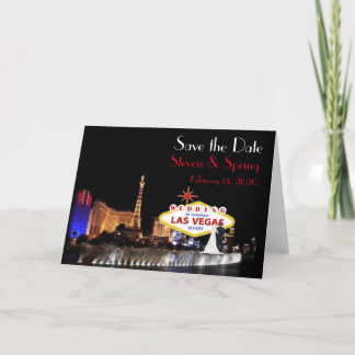 Faire-part Enregistrer la date Las Vegas Mariage Card Beth