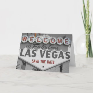 Faire-part Enregistrer la date Las Vegas Sign Card