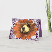 Faire-part Enregistrer la date Love Peeking d'une fleur (Devant)