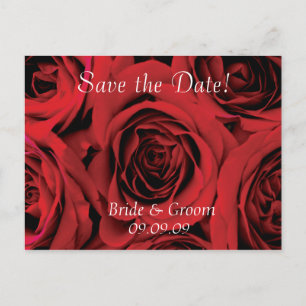 Faire-part Enregistrer la date Mariage Carte postale Rouge ro