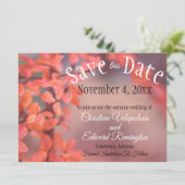 Faire-part Enregistrer La Date Mariage Feuilles Automne De La (Debout devant)