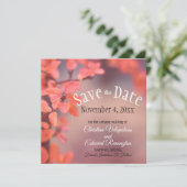 Faire-part Enregistrer La Date Mariage Feuilles Automne De La (Debout devant)