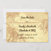 Faire-part Enregistrer la date Personnalisation de la plage V (Dos)