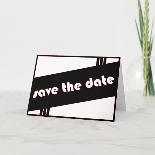 Faire-part enregistrer la date : retro : (Devant)
