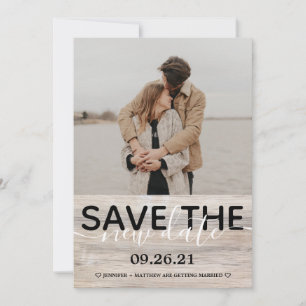 Faire-part Enregistrer la date Rustic Mariage photo