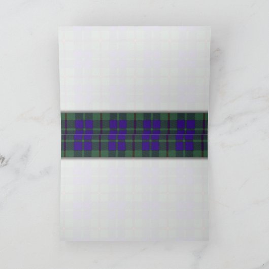 Faire-part Enregistrer la date - Scottish Tartan - Barclay Bl (Intérieur)