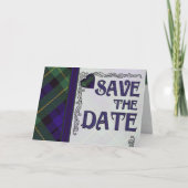 Faire-part Enregistrer la date - Scottish Tartan - Barclay Bl (Devant)