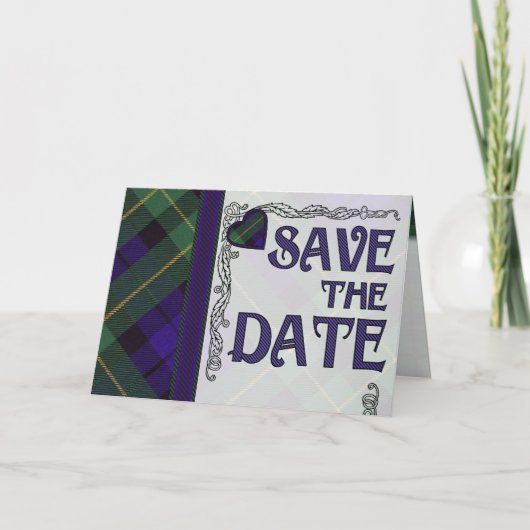 Faire-part Enregistrer la date - Scottish Tartan - Barclay Bl (Devant)