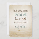 Faire-part Enregistrer la date Starfish et le message dans un (Dos)