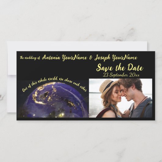 Faire-part Enregistrer la date Véritable Mariage d'amour (Devant)