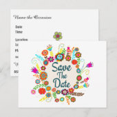 Faire-part Enregistrer l'invitation par carte postale Date (Devant / Derrière)