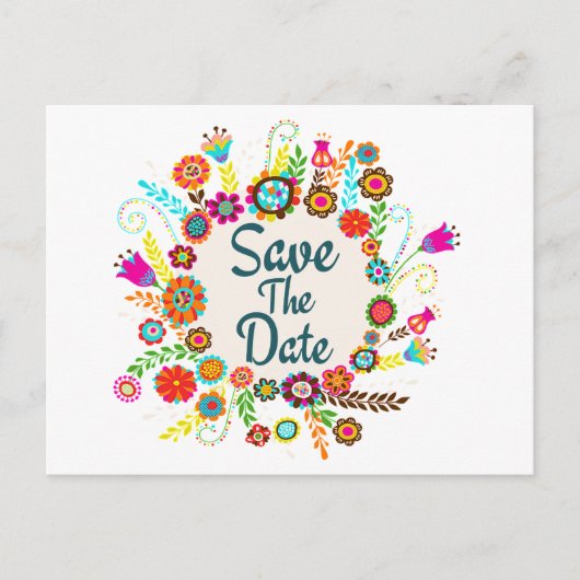 Faire-part Enregistrer l'invitation par carte postale Date (Devant)