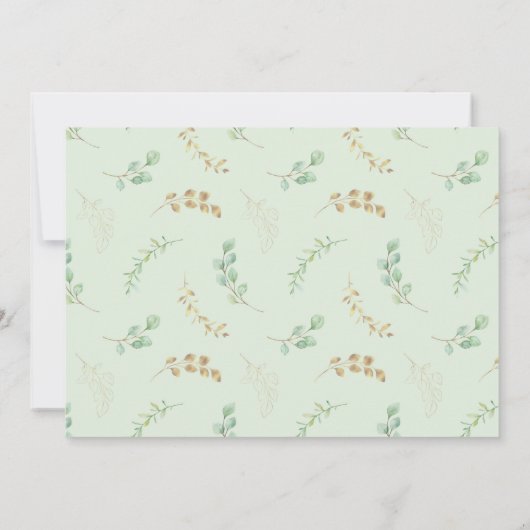 Faire-part Enregistrer notre nouveau Mariage botanique (Dos)