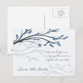 Faire-part Enregistrez la date - Carte postale silhouette de  (Devant / Derrière)