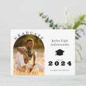 Faire-part Enseignement secondaire moderne cadre d'arc de l'é (Debout devant)