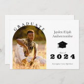 Faire-part Enseignement secondaire moderne cadre d'arc de l'é (Devant / Derrière)