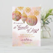 Faire-part Ensemble de joies Photo de Noël Ornements Grossess (Debout devant)