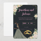 Faire-part Ensemble pour toujours – Le mariage de Sarah et Ah (Devant / Derrière)