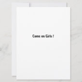 Faire-part Enterrée de vie de jeune fille folle (Dos)
