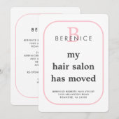 Faire-part Entreprise Nouvelle Adresse Typographie Monogramme (Devant / Derrière)