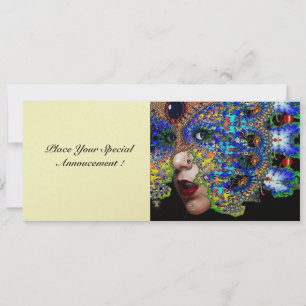 Faire-part EPHÉMERALE mascarade costume champagne de balle