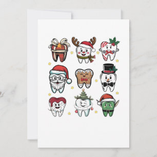 Faire-part Équipe dentaire Dentiste Noël Vacances Xmas