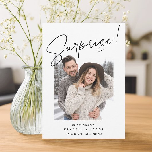 Faire-part Esquissé | Fiançailles surprise