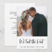 Faire-part et annonce de fête de mariage après la  (Devant / Derrière)