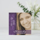 Faire-part et Invitation de diplômes de Damask (Debout devant)