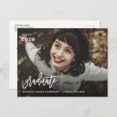 Faire-part et invitation de graduation d'écriture  (Devant / Derrière)