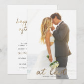 Faire-part et invitation de mariage enfin arrivés (Devant / Derrière)