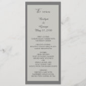faire-part et menu de mariage gris minimal élégant (Devant)