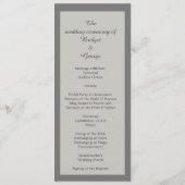 faire-part et menu de mariage gris minimal élégant (Dos)