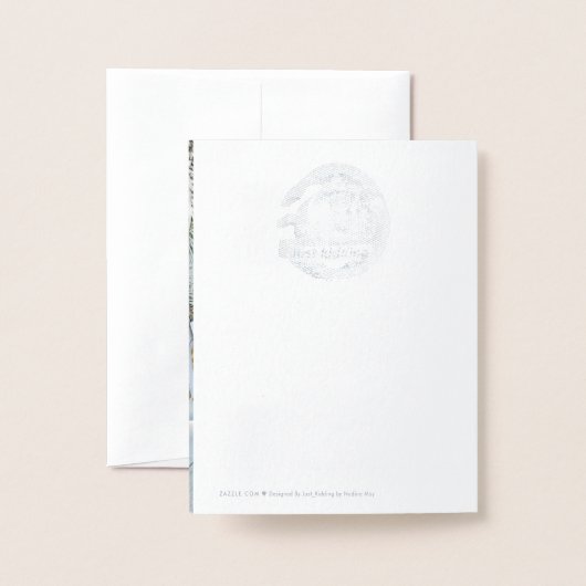 Faire-part et Merci pour bébé de Noël (Derrière avec enveloppe)