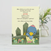 Faire-part et Pâques C de grossesse d'oiseau de (Debout devant)