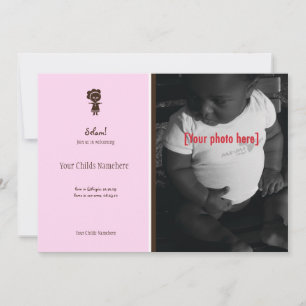 Faire-part éthiopien d'adoption de filles