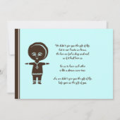 Faire-part éthiopien d'adoption de garçons (Dos)